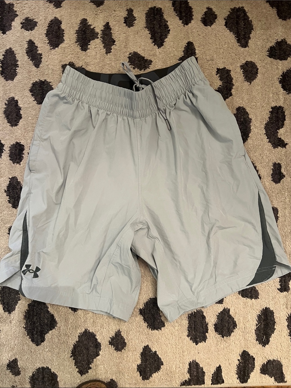 Under Armour Men's Light Gray Training Shorts with Dark Accent